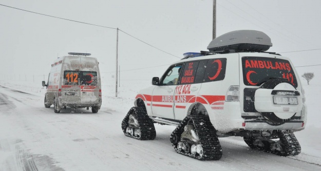 Paletli ambulans kışın hayat kurtarıyor