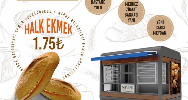 Niğde'de 3 noktada belediye ekmek büfeleri hizmete başladı