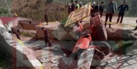 Traktör devrildi:1 ölü 2 yaralı 