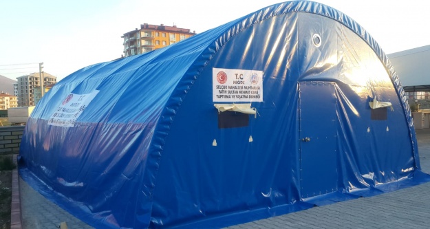 Fatih Sultan Mehmet camiine taziye çadırı