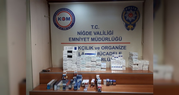 Niğde'de 1000 paket kacak sigara ele geçirildi