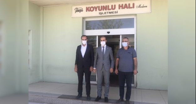 Milletvekili Gültekin Koyunlu Halı Yöneticilerini ve Fabrikasını ziyaret etti