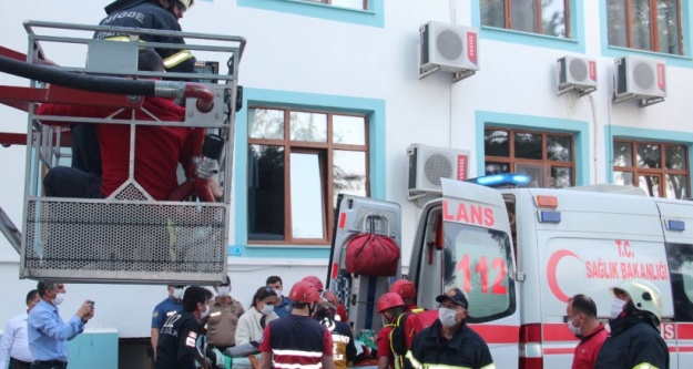 Sağlık Müdürlüğünde Yangın Tatbikatı