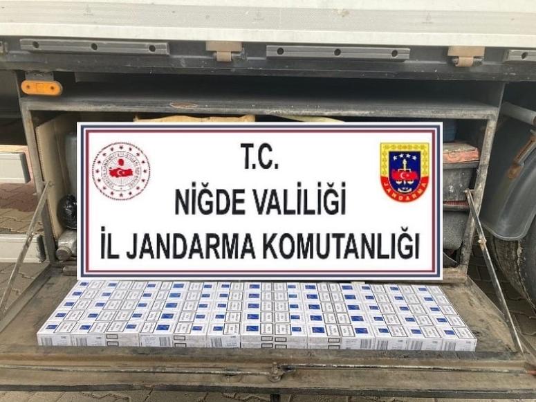 Jandarmada kaçak sigara ele geçirdi