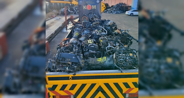 Piyasa değeri 4 milyon TL olan 27 araç motoru ele geçirildi