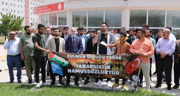İsrail'in Filistin'e yönelik saldırıları Niğde'de protesto edildi