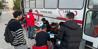 Öğrencilerden Kızılay'a kan desteği