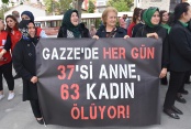 AK Partili kadınlar Gazze için meydanda